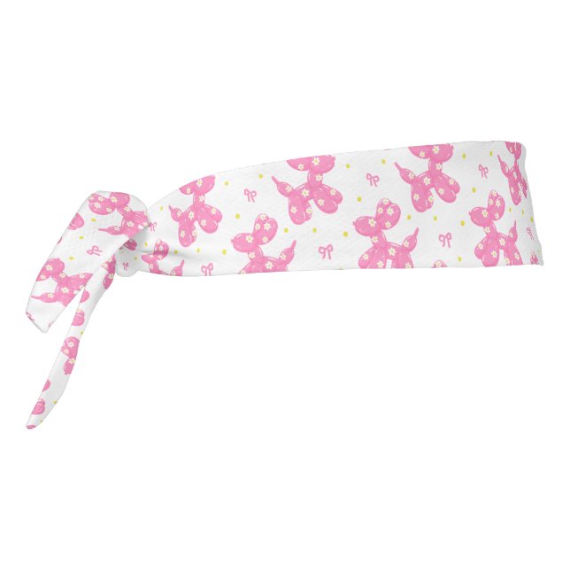 Pink Balloon Dog Pattern Tie Headband (Rotate 270)