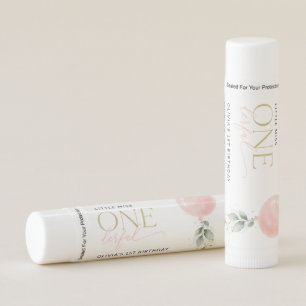 Pink Balloon, Eucalyptus, Greenery, First Birthday Lip Balm