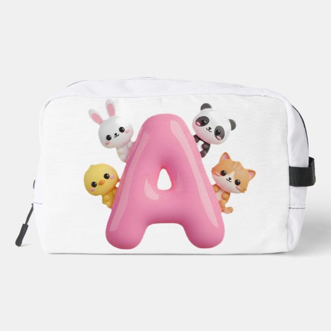 Pink Balloon Letter A Forest Animals DIY Bag (Back)