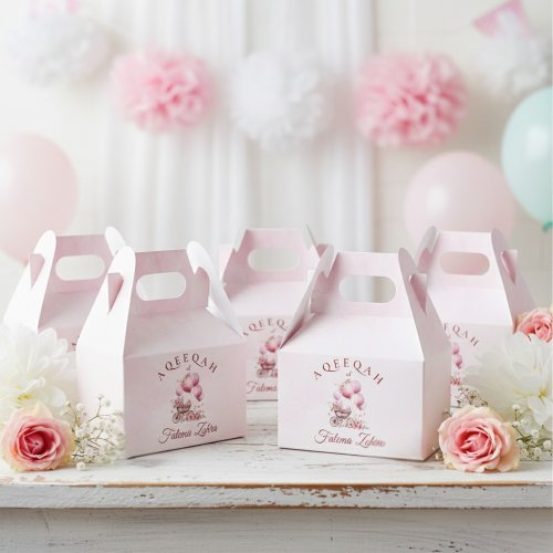 Pink Balloon Stroller Baby Girl Muslim Aqiqah