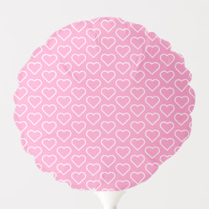 Pink Balloon with Hearts - Custom Colors