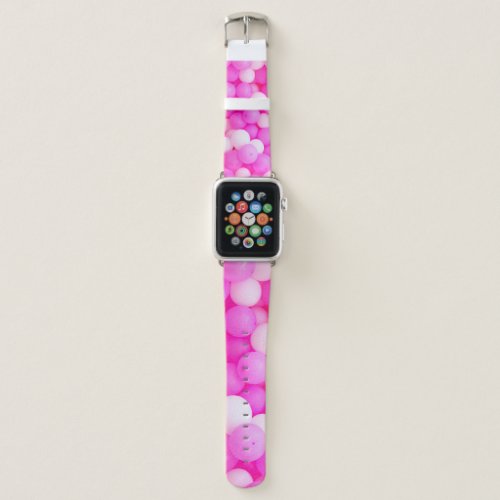 Pink Balloons Festive Background Design Apple Watch Band