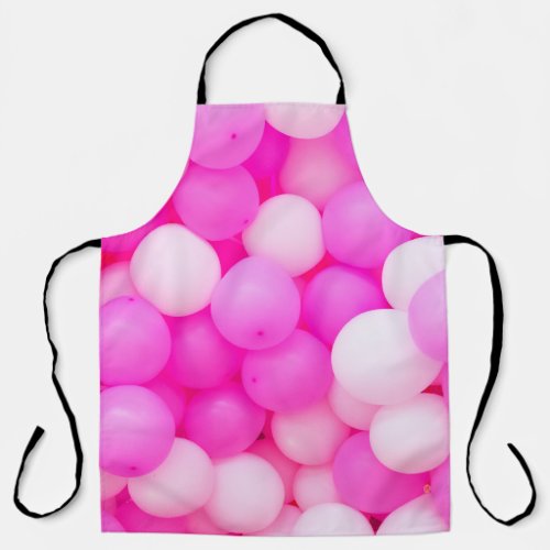 Pink Balloons Festive Background Design Apron