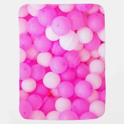 Pink Balloons Festive Background Design Baby Blanket