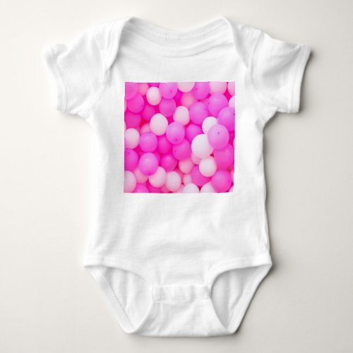 Pink Balloons Festive Background Design Baby Bodysuit