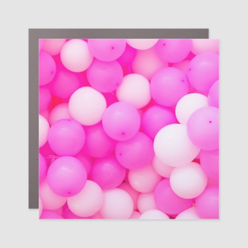 Pink Balloons Festive Background Design Car Magnet
