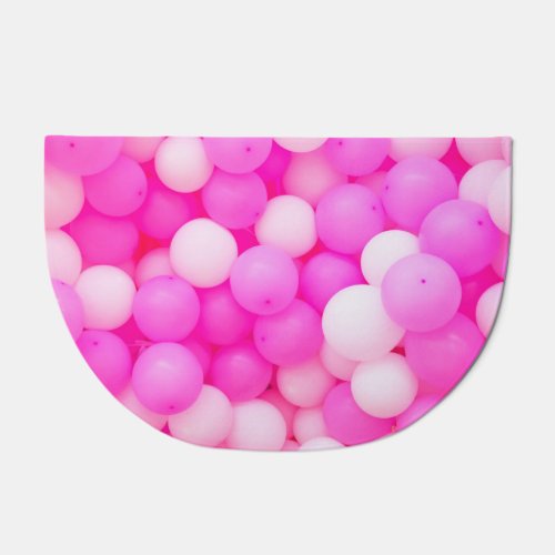 Pink Balloons Festive Background Design Doormat