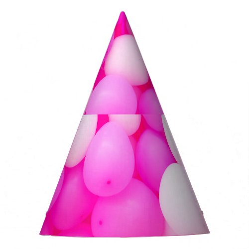 Pink Balloons Festive Background Design Party Hat