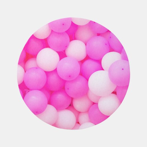 Pink Balloons Festive Background Design Rug