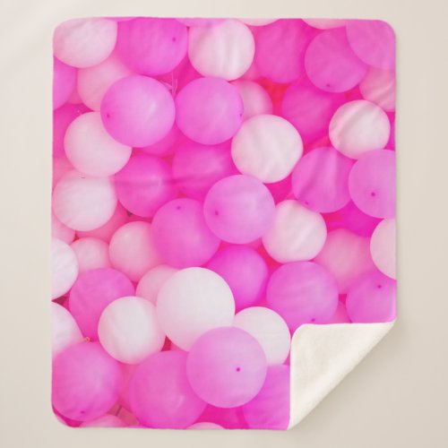 Pink Balloons Festive Background Design Sherpa Blanket