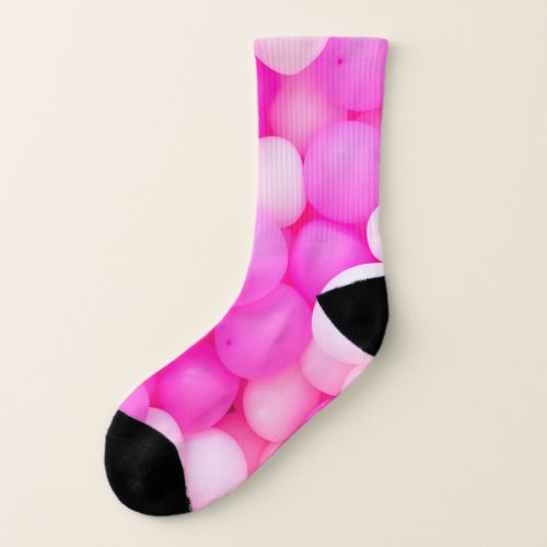Pink Balloons Festive Background Design Socks