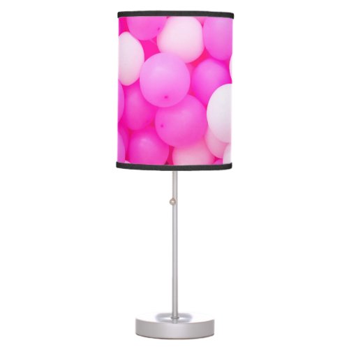 Pink Balloons Festive Background Design Table Lamp