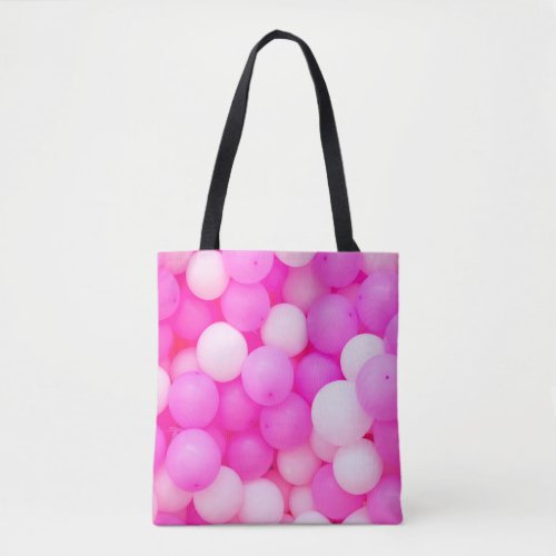 Pink Balloons Festive Background Design Tote Bag