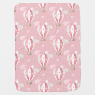 Pink Balloons Pattern Baby Blanket