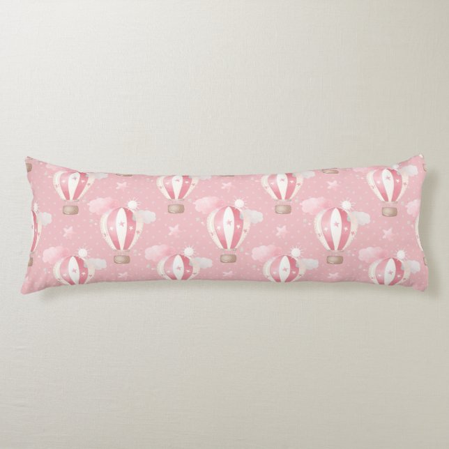Pink Balloons Pattern Body Pillow (Front)