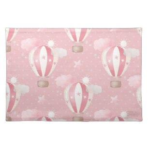 Pink Balloons Pattern Cloth Placemat