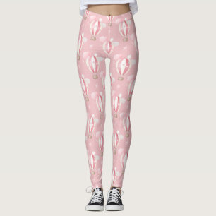 Pink Balloons Pattern Leggings