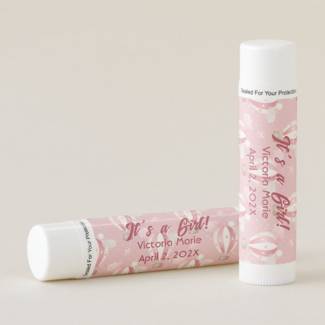 Pink Balloons Pattern Lip Balm (Front)