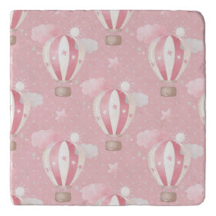 Pink Balloons Pattern Trivet