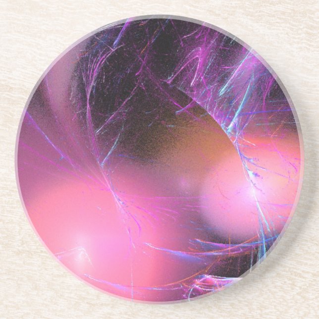 Pink Balls in Motion Drink Coaster (Front)