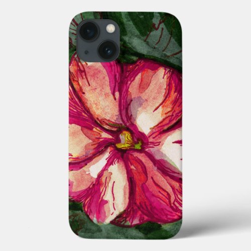 Pink Balsam Flower art iPhone 13 Case