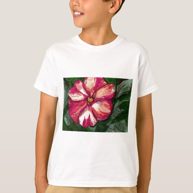 Pink Balsam Flower T-Shirt (Front)