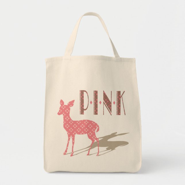 Pink Bambi Grocery Eco Bag (Front)
