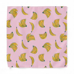 Pink Banana Pattern Bandana
