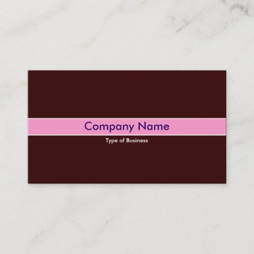Pink Band - Dark Brown Business Cards