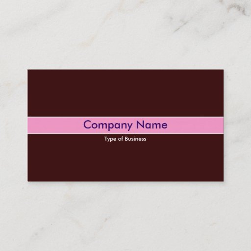 Customizable Pink Band - Dark Brown Business Cards