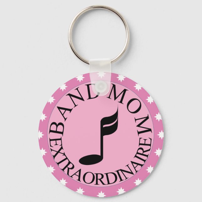 Pink Band Mom Keychain (Front)