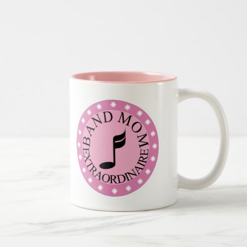 Pink Band Mom Two_Tone Coffee Mug