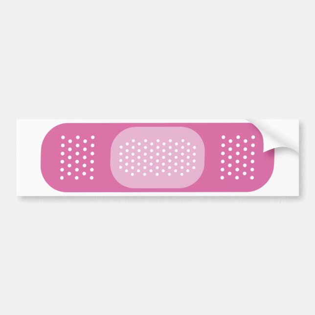 Pink Bandage Bumper Sticker (Front)