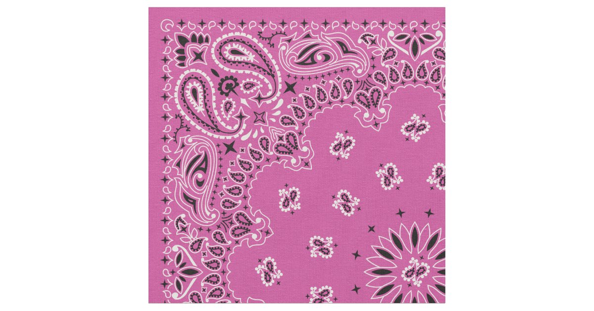 Pink Bandana Fabric Zazzle