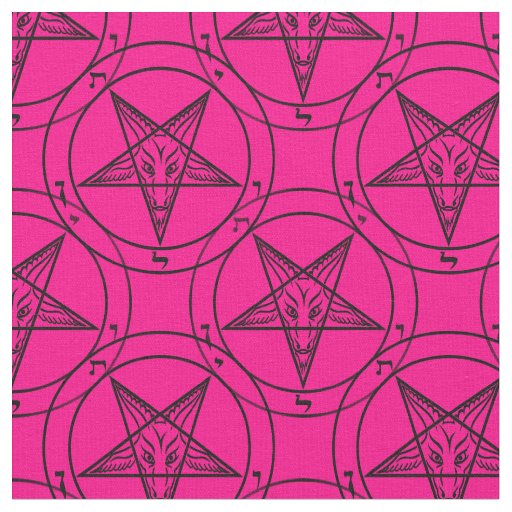 pink baphomet fabric