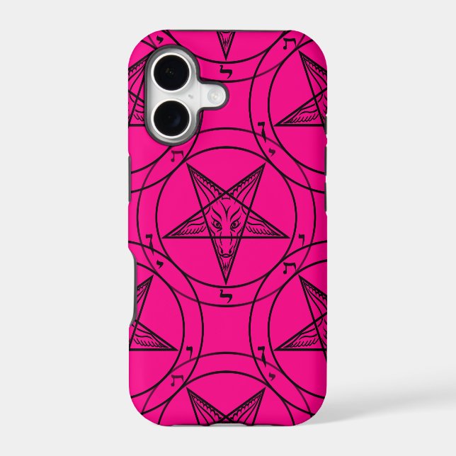 pink baphomet iphone case (Back)