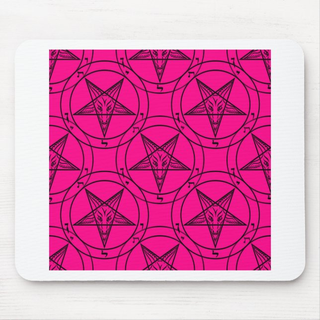 pink baphomet mouse pad (Front)
