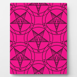 pink baphomet plaque