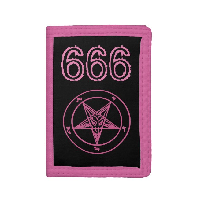 Pink Baphomet Wallet (Front Vertical)