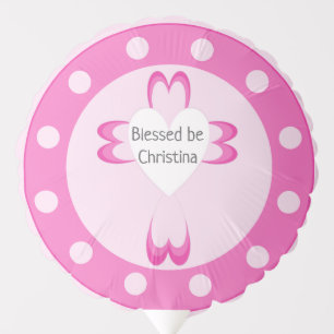 Pink Baptism Party Balloons for Girls