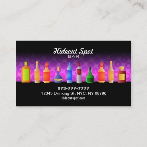 Customizable Pink Bar Business Cards