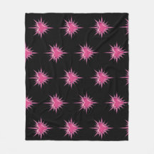 Pink Barbed Heart Cybersigilism Fleece Blanket