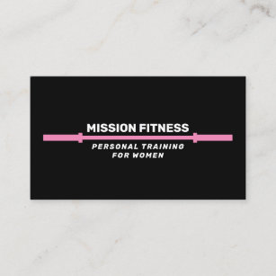  Pink Barbell Fitness Personal Trainer  Business B Business Card