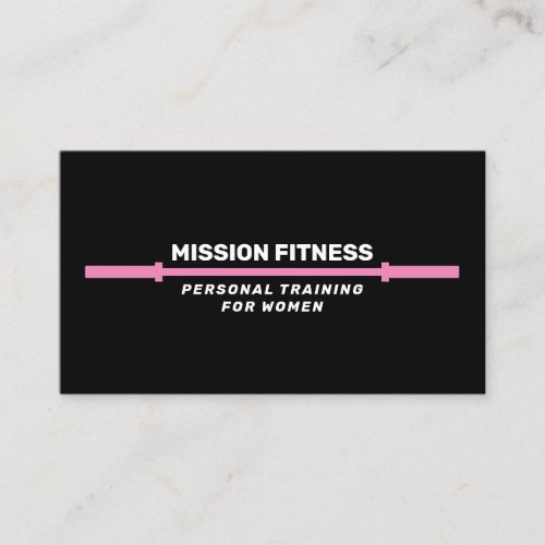  Pink Barbell Fitness Personal Trainer  Business B Business Card