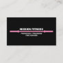 Pink Barbell Fitness Personal Trainer  Business B Business Card