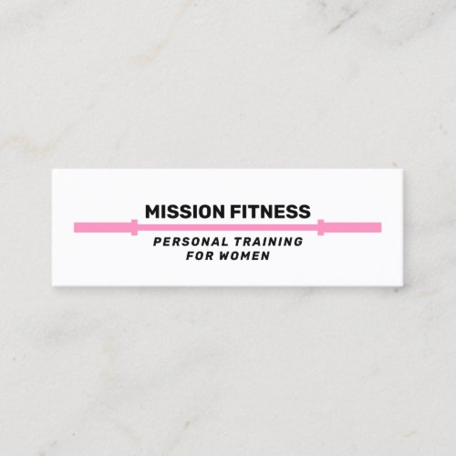  Pink Barbell Fitness Personal Trainer  Business B Mini Business Card