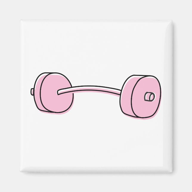 Pink Barbell Magnet (Front)