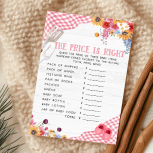 Pink Barbeque Shower The Price Is Right Game