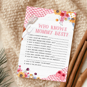 Pink Barbeque Shower Who Knows Mommy Best Game