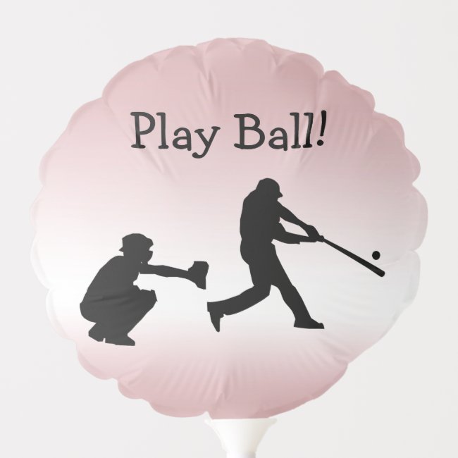 Pink Baseball Sports Play Ball Balloon